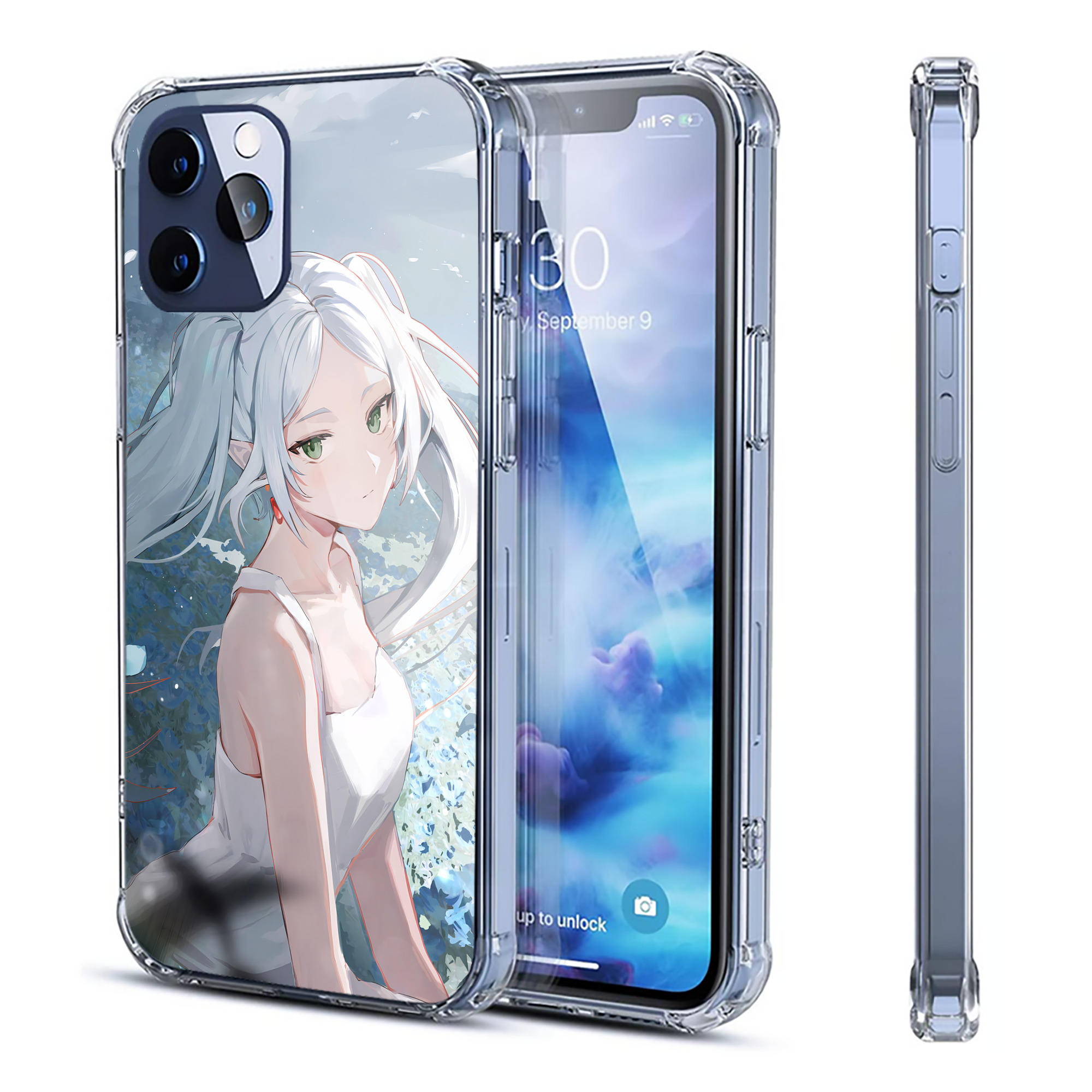 （画像用） 葬送のフリーレン Frieren 【iPhone 12シリーズ対応】透明スマホケース（クリアソフトケース）